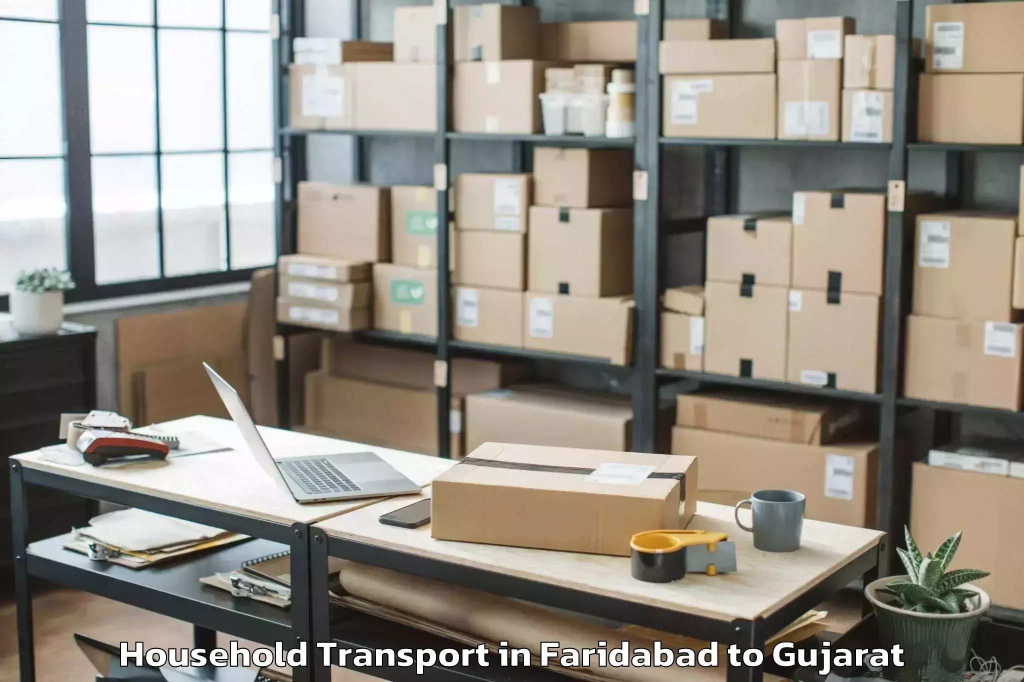 Get Faridabad to Gandhi Nagar Household Transport